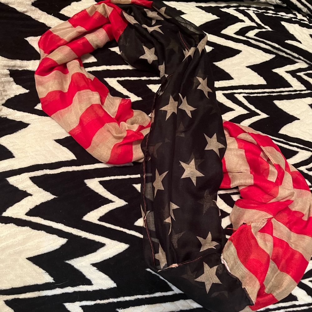 American Flag Printed Infinity Scarf